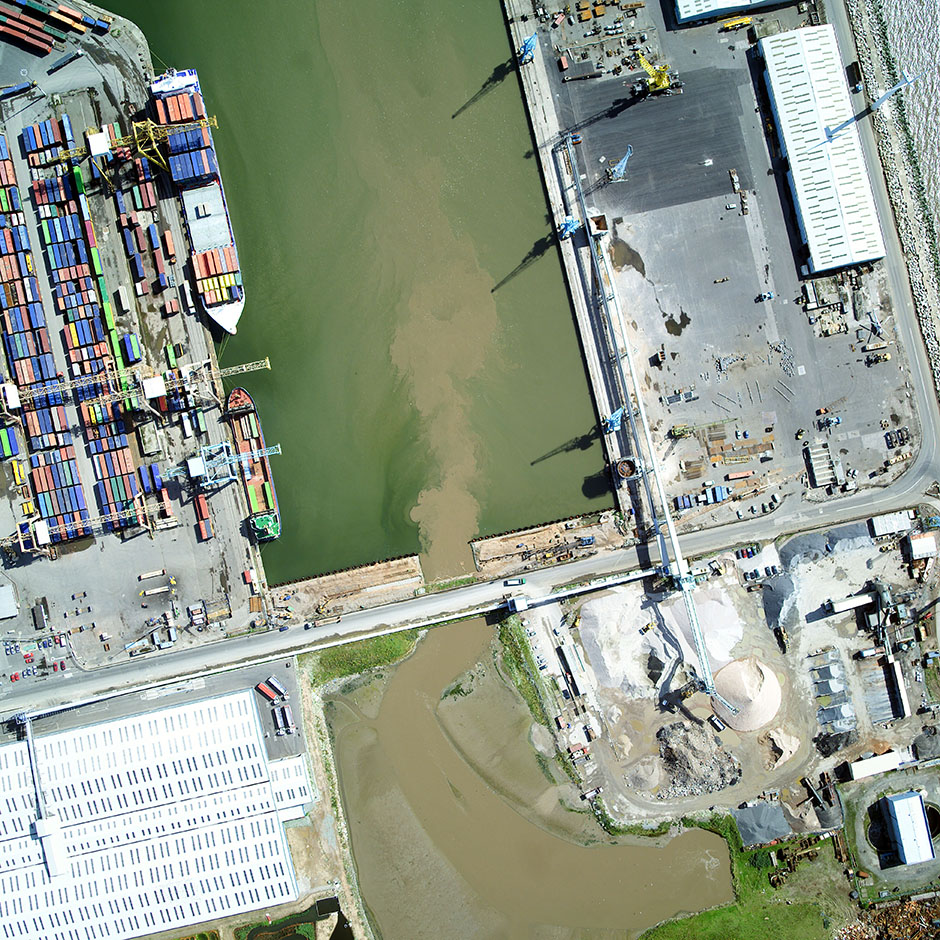 Aerial view of Royal Seaforth Dock.