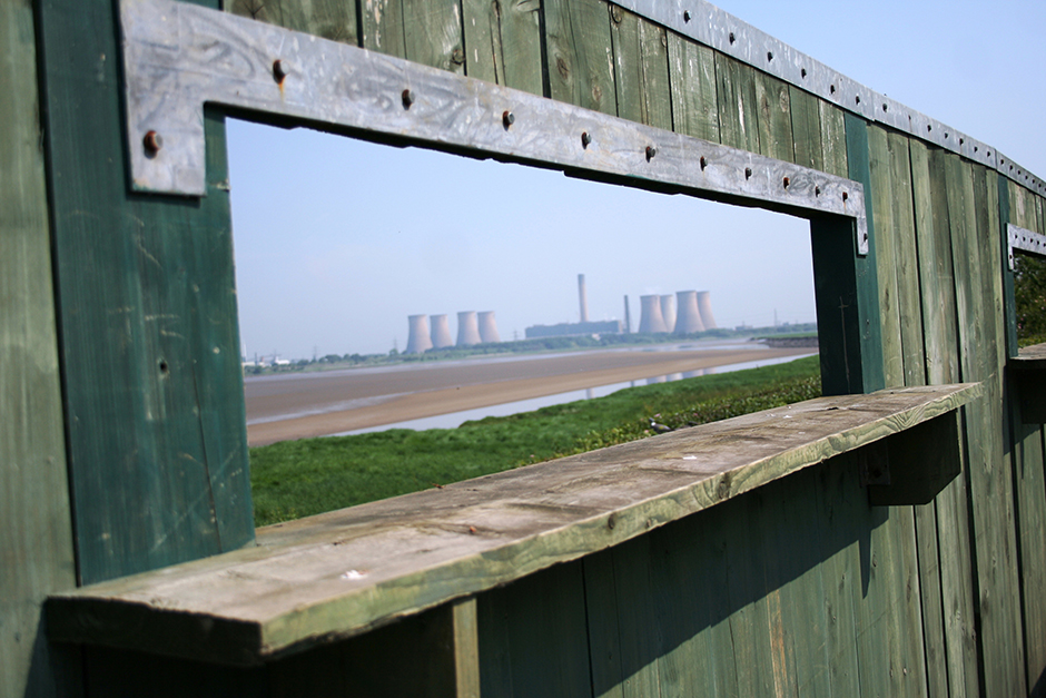 Fiddler's Ferry Power Station from Wigg Island, Runcorn.